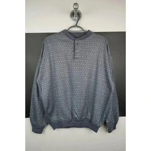 Vintage Sweater Knit 90s Geometric Pattern Pastel Blue Women's Large | Item #698